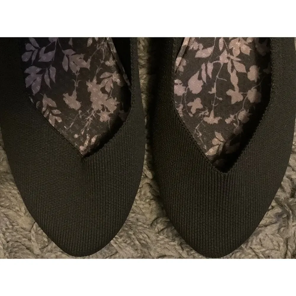 Womens Black Skechers Air-Cooled Memory Foam Ballet Flats Size 8